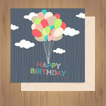 生日气球卡片