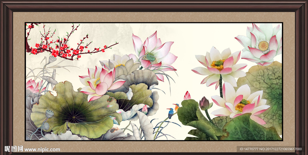 国画荷花