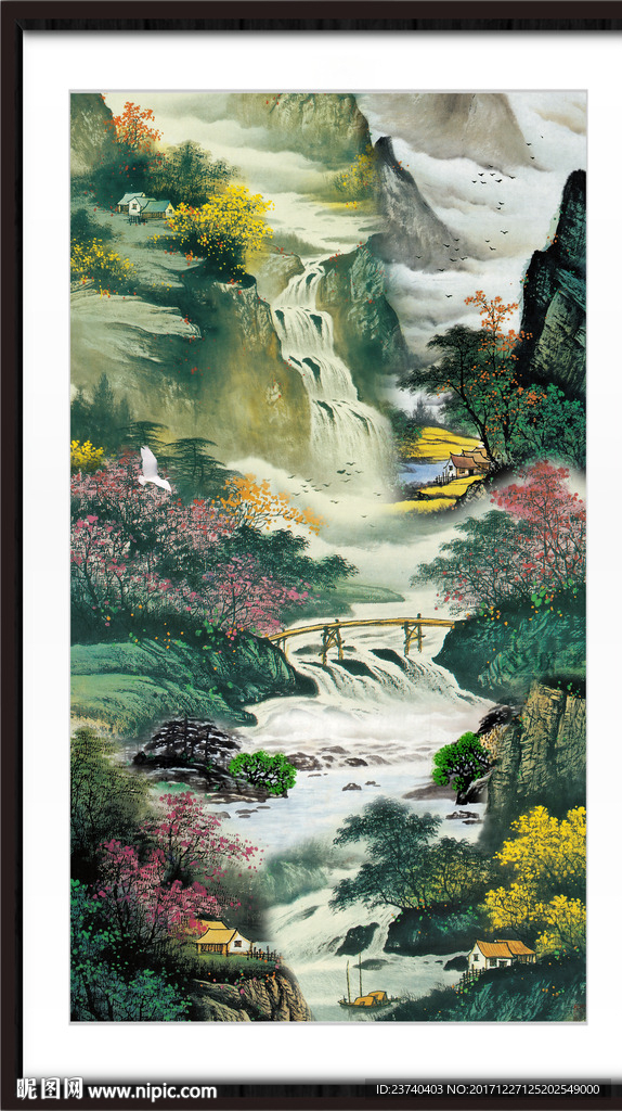 竖幅国画