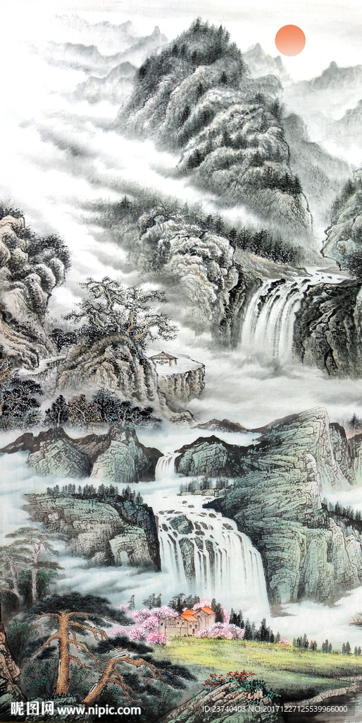 国画山水玄关