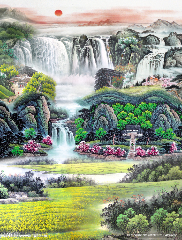 国画山水玄关