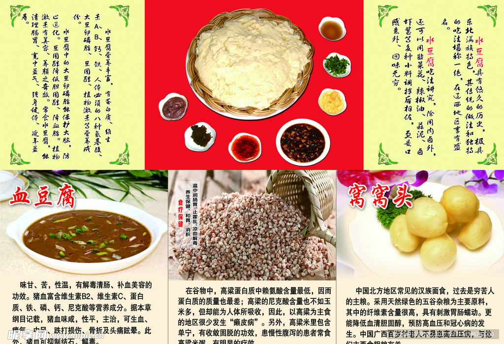 水豆腐制作宣传海报