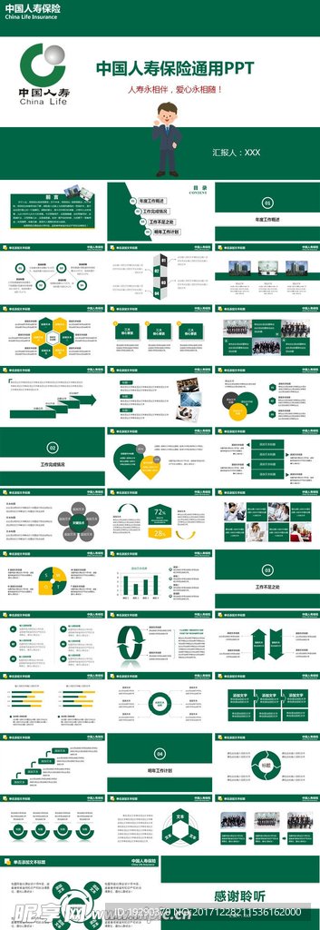 中国人寿保险工作汇报PPT