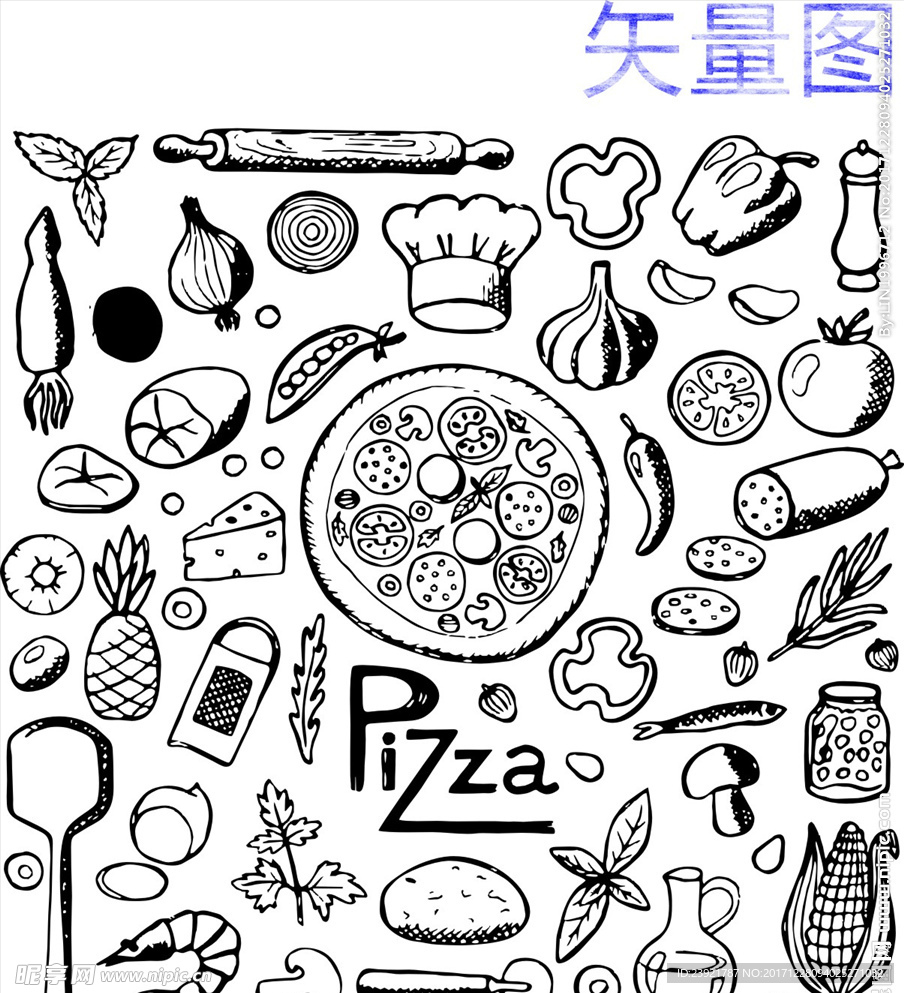 手绘 矢量素材 黑