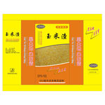 黄色背景玉米渣包装袋