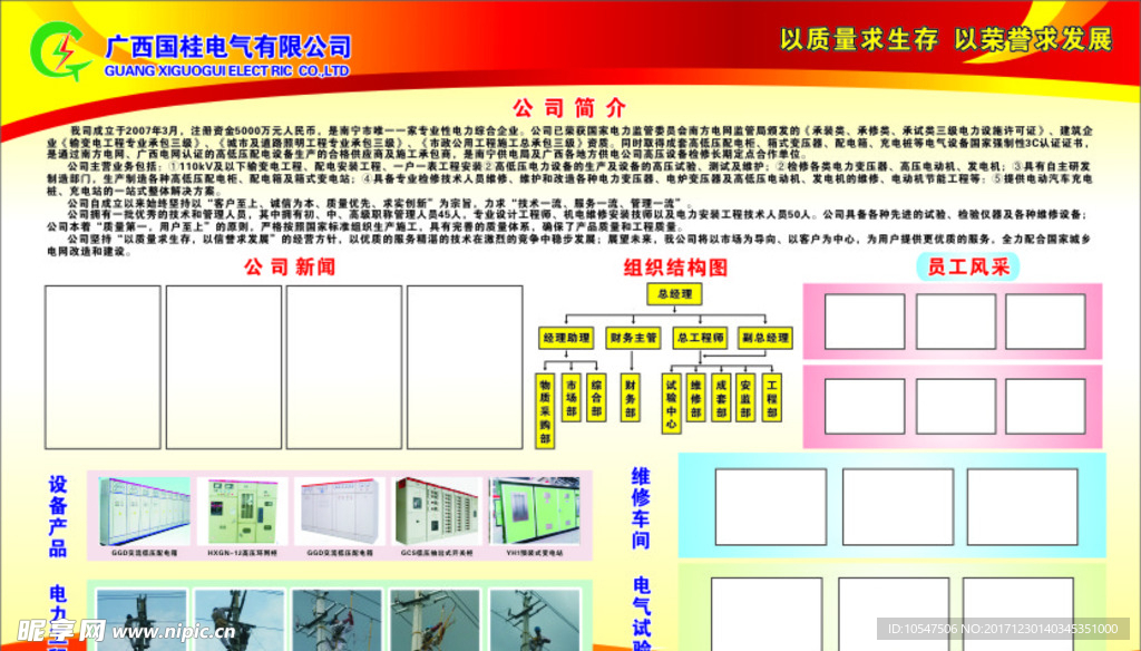 电器公司展板