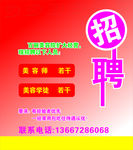 招聘红色美容图片