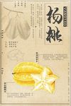 水果之王杨桃中国风海报