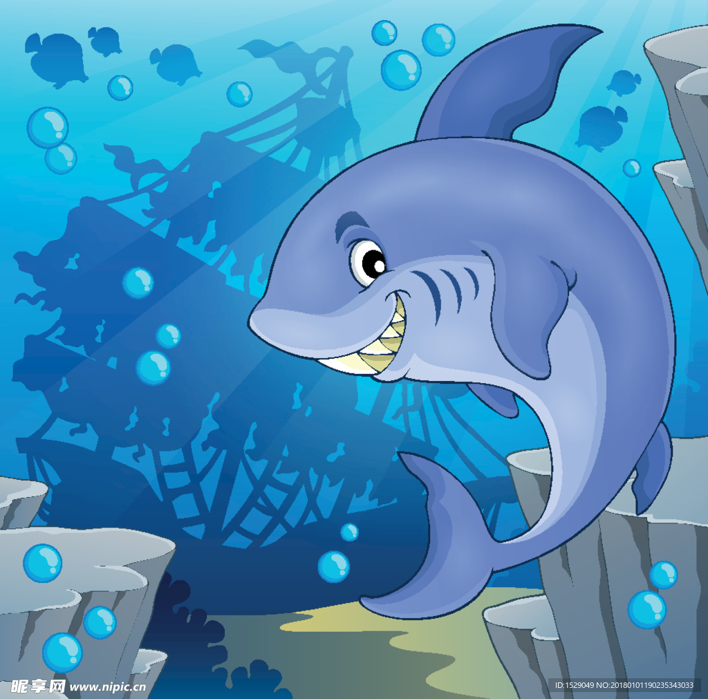 卡通海洋生物