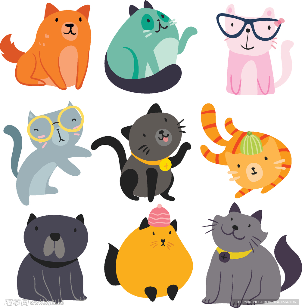 卡通猫素材