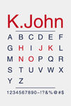 字母版式K.John