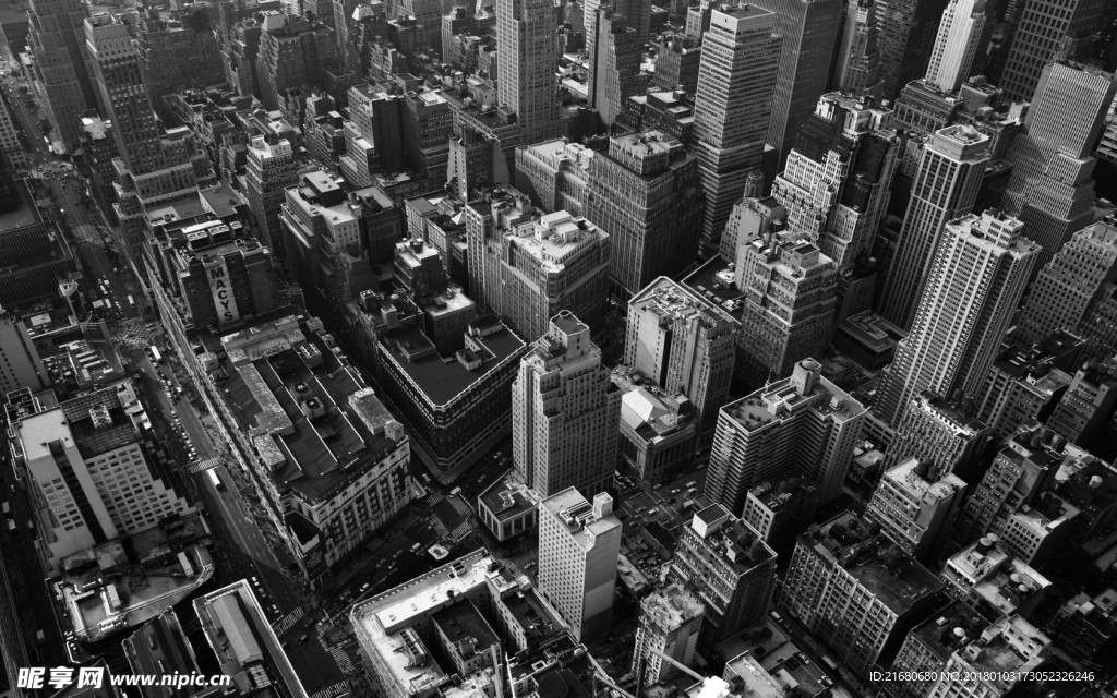 大城市高楼大厦俯瞰图