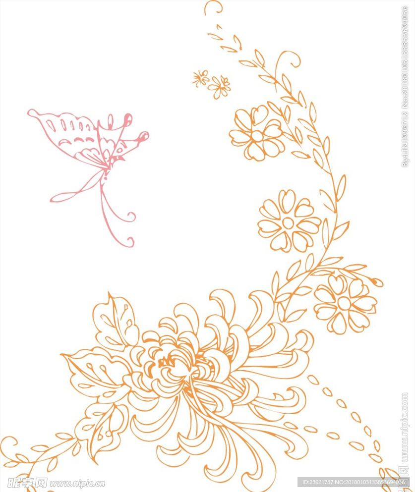 古典 花纹 花边 纹样 清新花