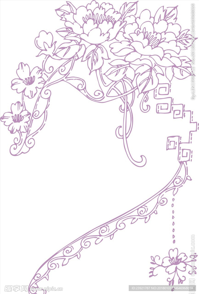 古典 花纹 花边 纹样 清新花