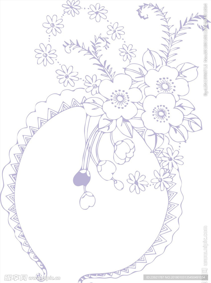 古典 花纹 花边 纹样 清新花
