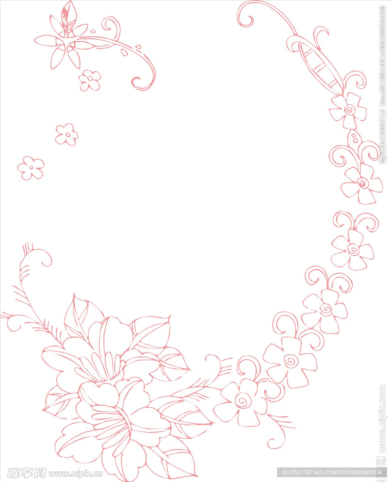 古典 花纹 花边 纹样 清新花