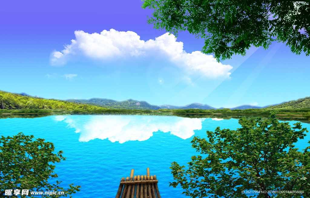 静静的湖水