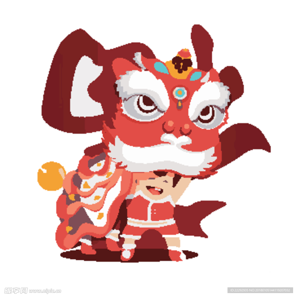 卡通舞狮