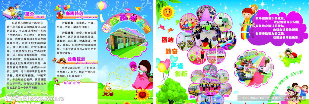幼儿园 宣传单