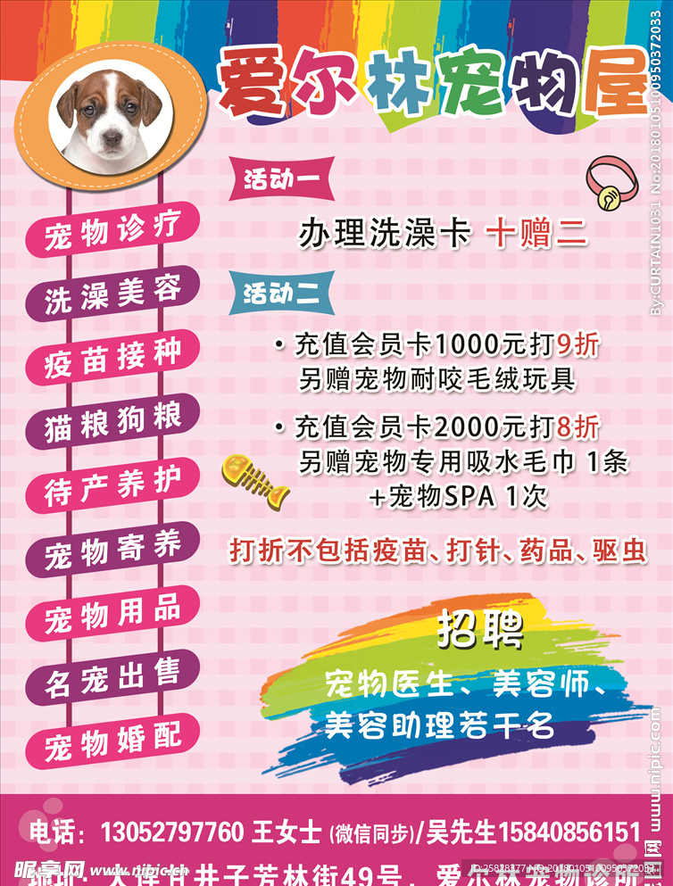 狗狗宠物店宣传单