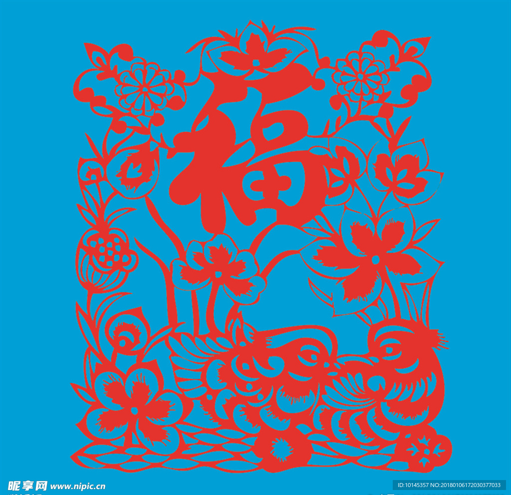 鸳鸯剪纸