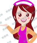 美女卡通人物CDR分成文件