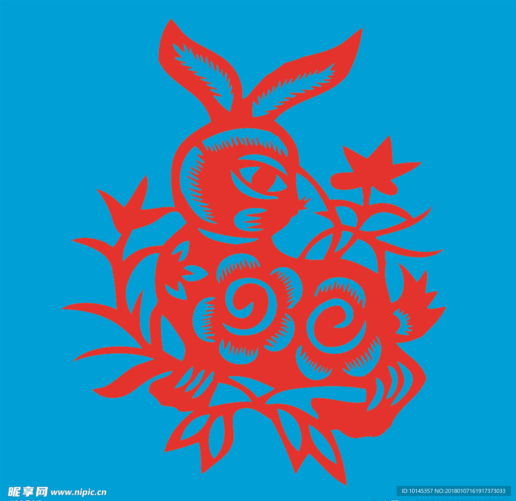 兔子剪纸