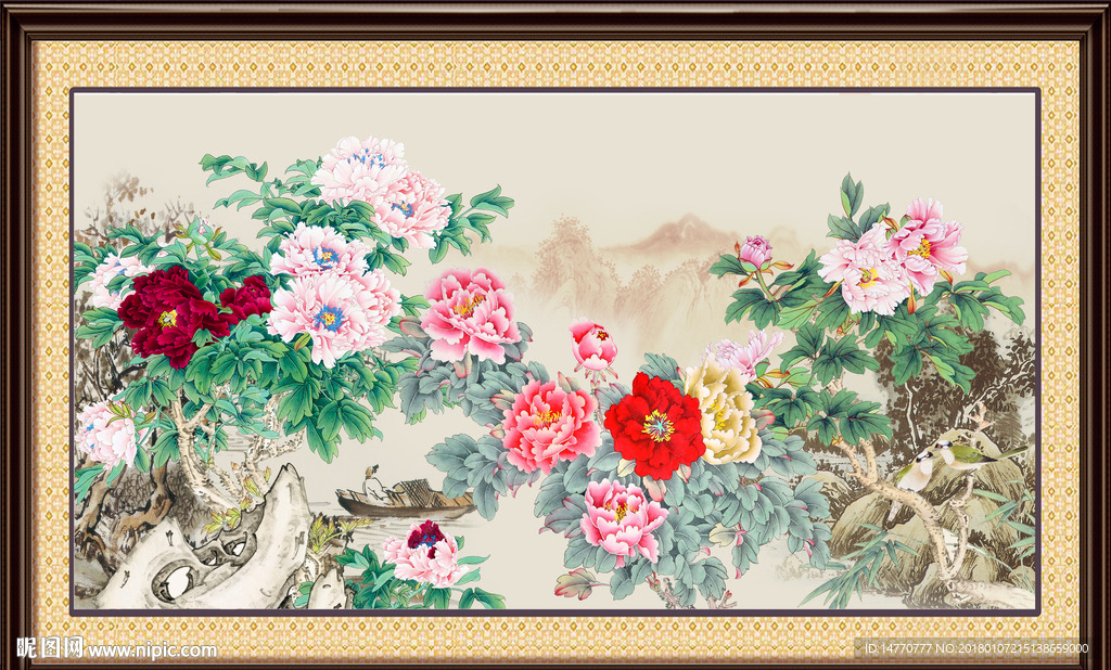 国画牡丹