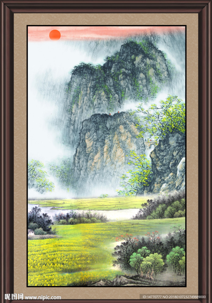 竖幅国画
