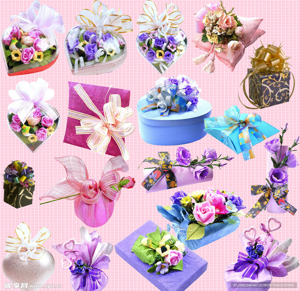 情人节鲜花设计素材psd模板