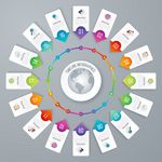商业信息图表设计元素矢量模板