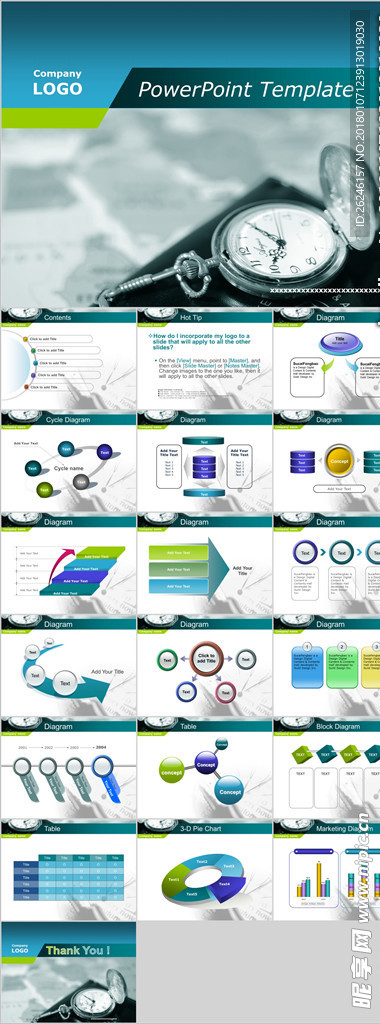 英文 简约清新 PPT