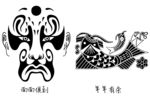 图案黑白画