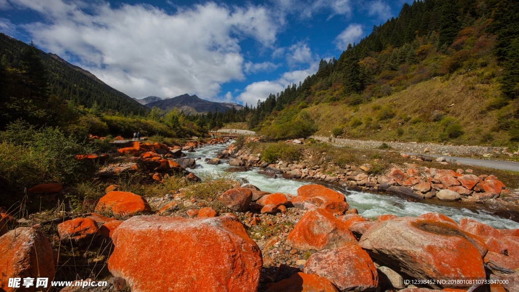 达古冰山风景 山水美景 美景