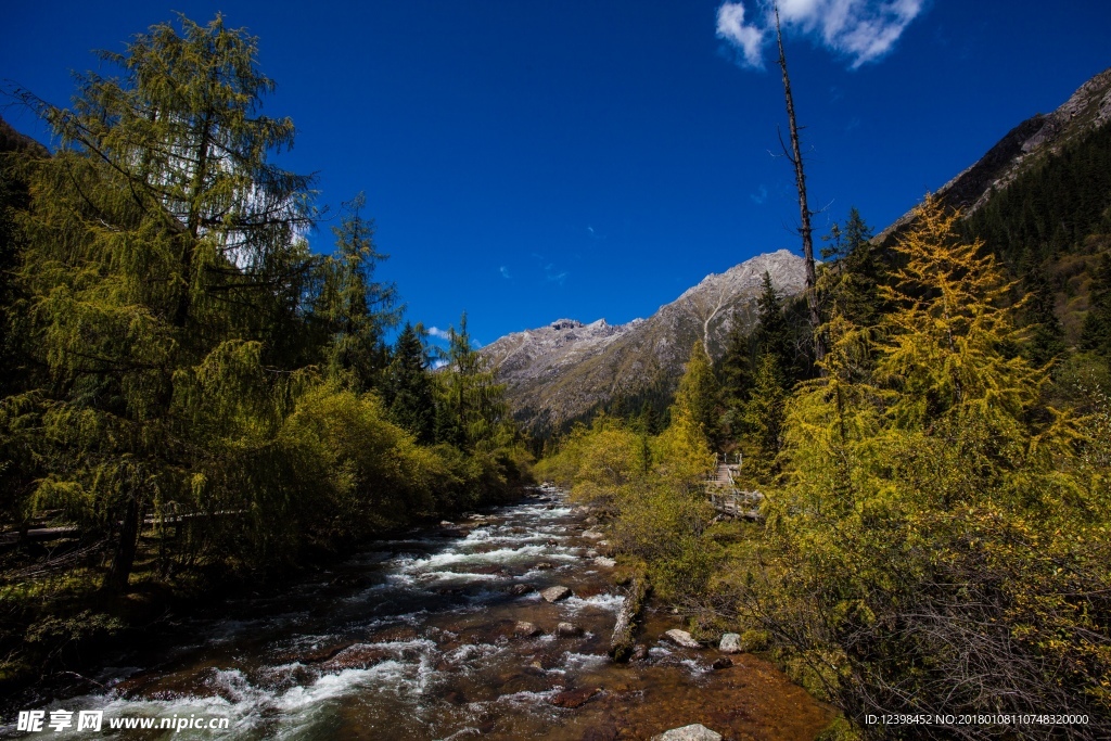 达古冰山风景 山水美景 美景