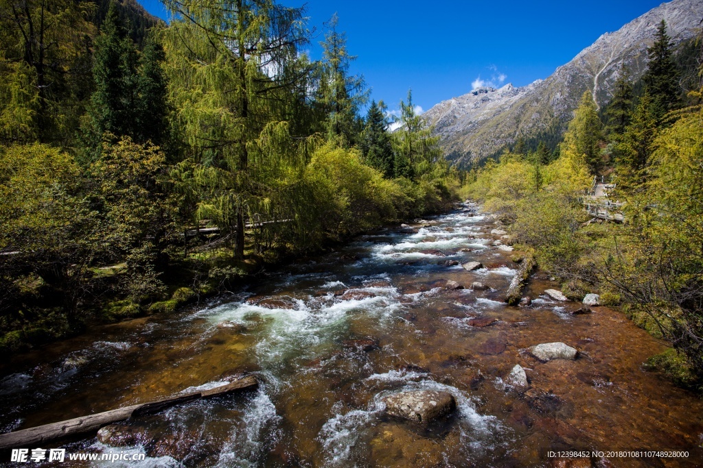 达古冰山风景 山水美景 美景