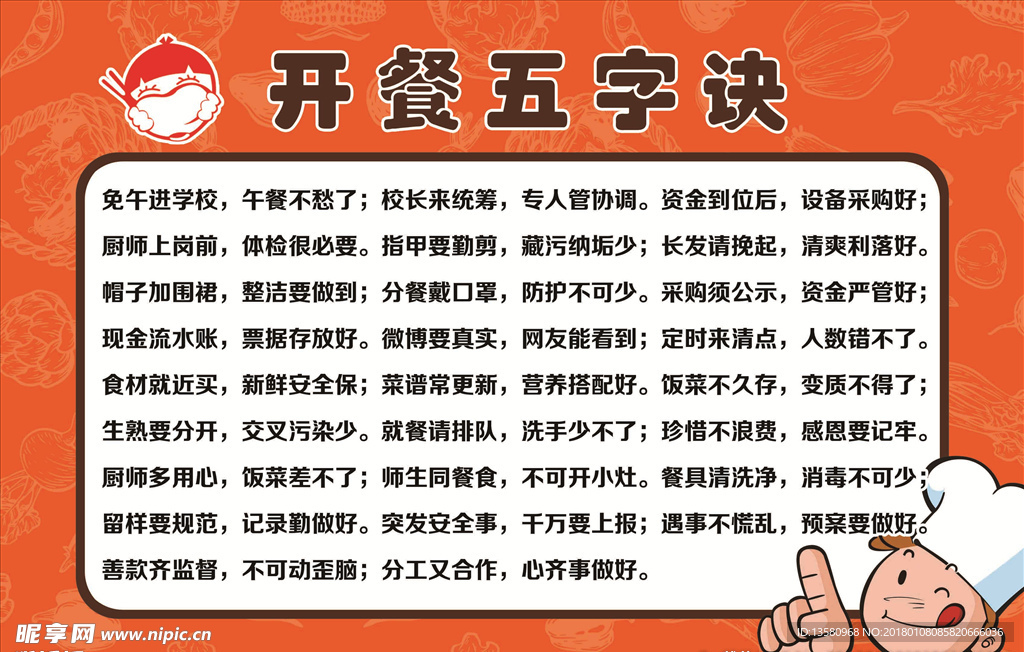 开餐五字诀