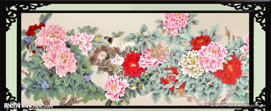 国画牡丹