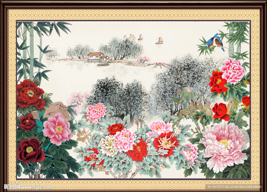 国画牡丹