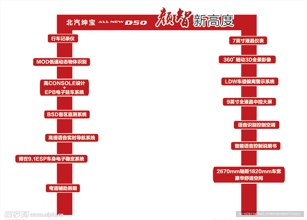 绅宝D50龙门架