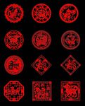 2018年狗年精品剪纸窗花门贴
