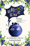 蓝莓水果海报