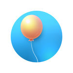 插画风格质感写实气球