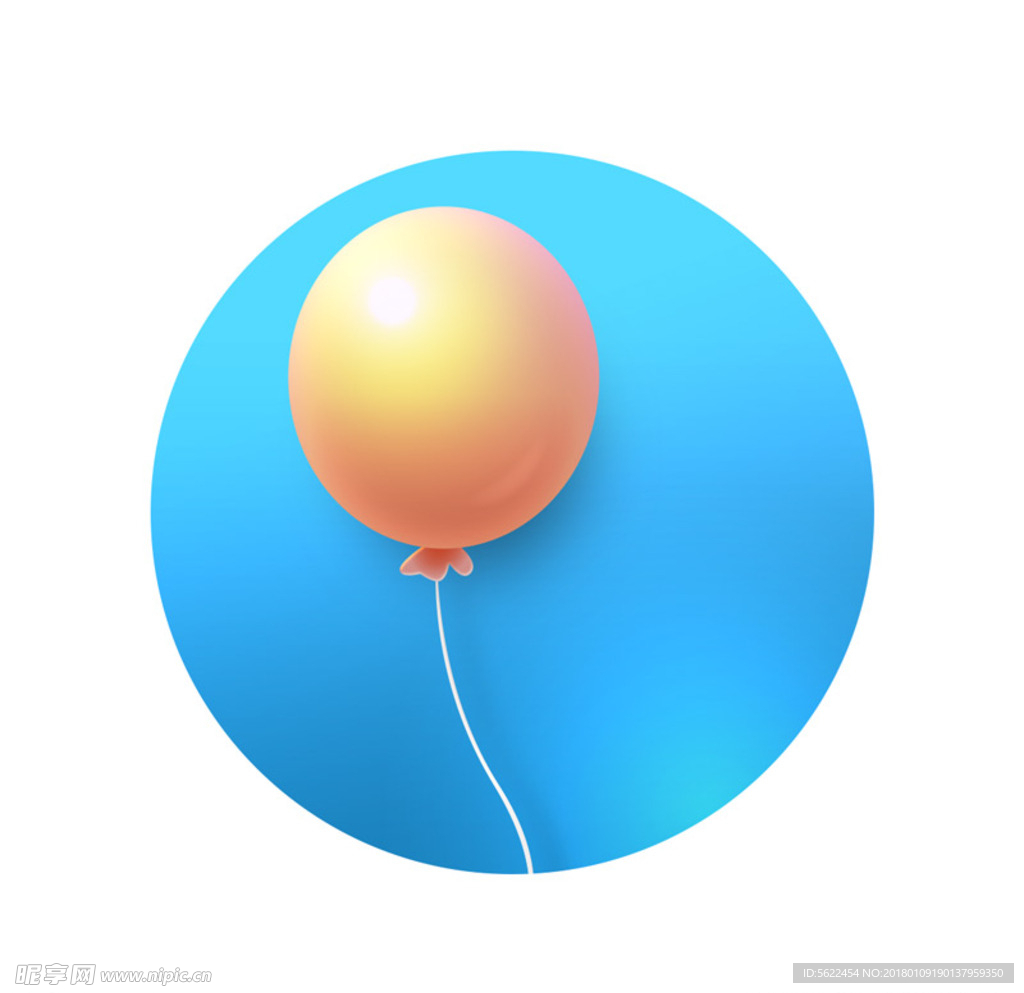 插画风格质感写实气球
