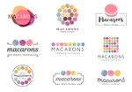马卡龙蛋糕主题LOGO设计