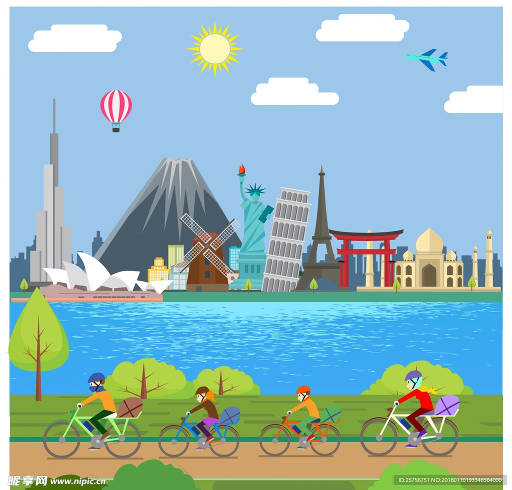城市风景矢量图