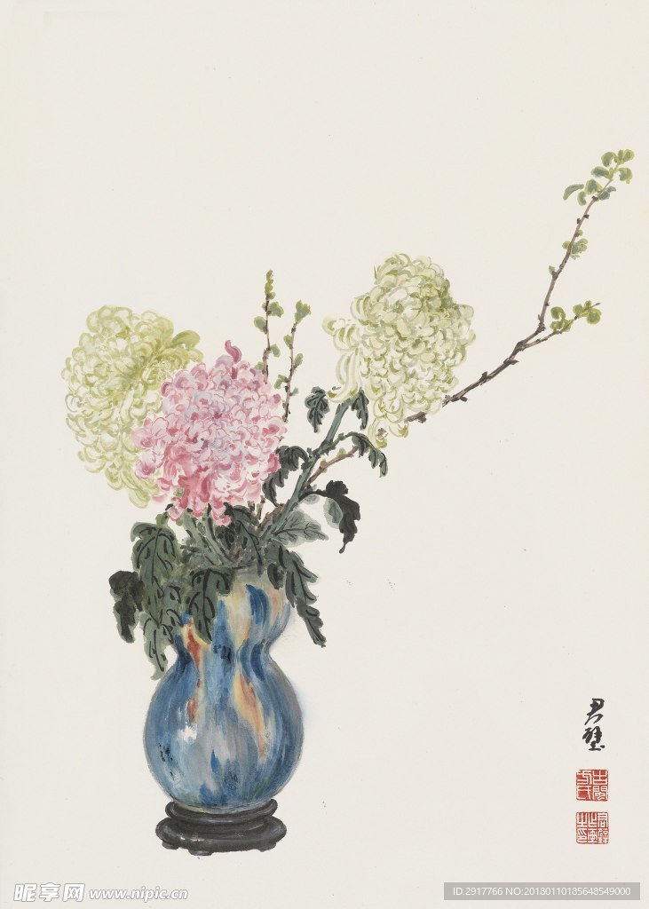 瓶花图