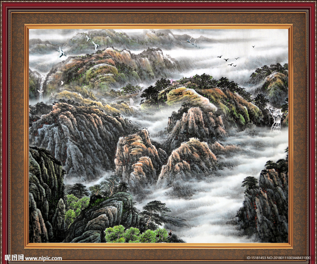 水墨国画山水