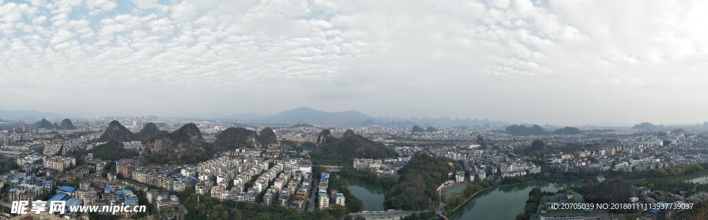 桂林城市鸟瞰