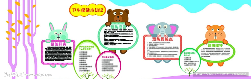 小学保健知识文化墙